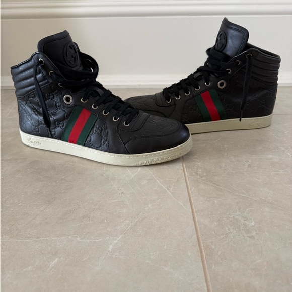 Gucci Guccissima High Top Sneakers - Picture 1 of 3